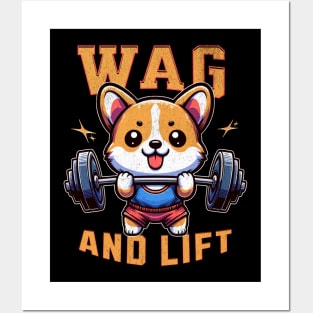 Wag And Lift Dog Lover Corgi Lover Posters and Art